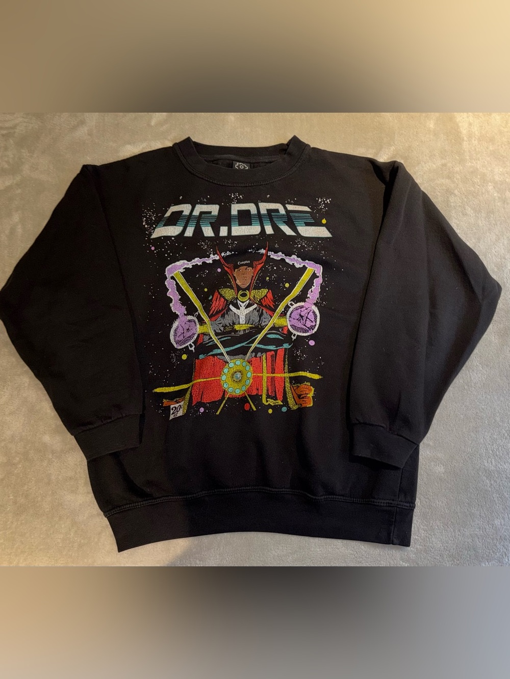 Black Sweatshirt Dr Dre Graphic Cruneck - Picture 3 of 3